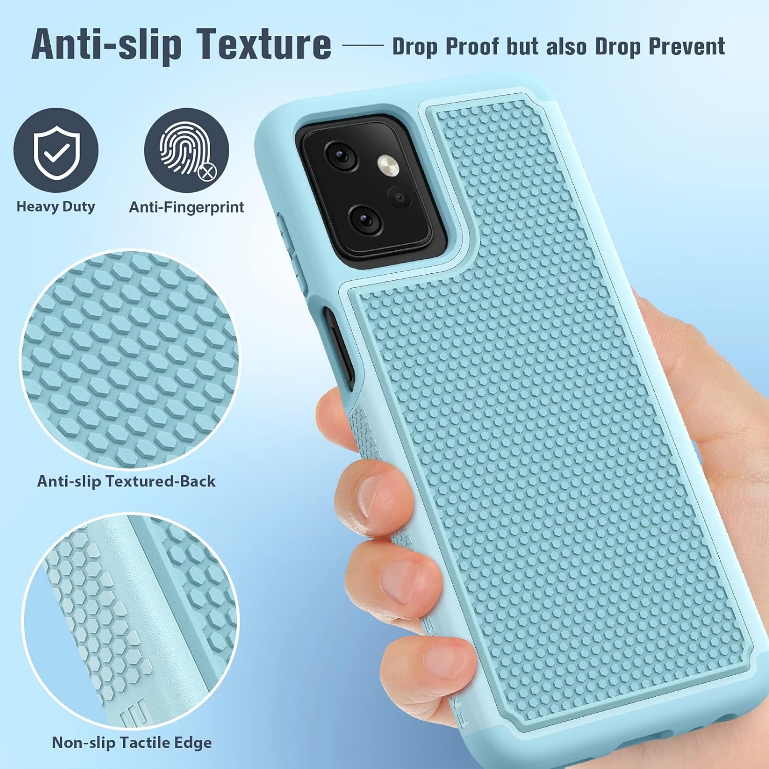 FNTCASE for Motorola Moto G-Power-5G 2023 Case: Moto G 5G 2023 Case Dual Layer Shockproof Protective Textured Design Cell Phone Cover Heavy Duty Rugged Tough Back Hardshell Hybrid Slim Basic Case  FNTCASE   