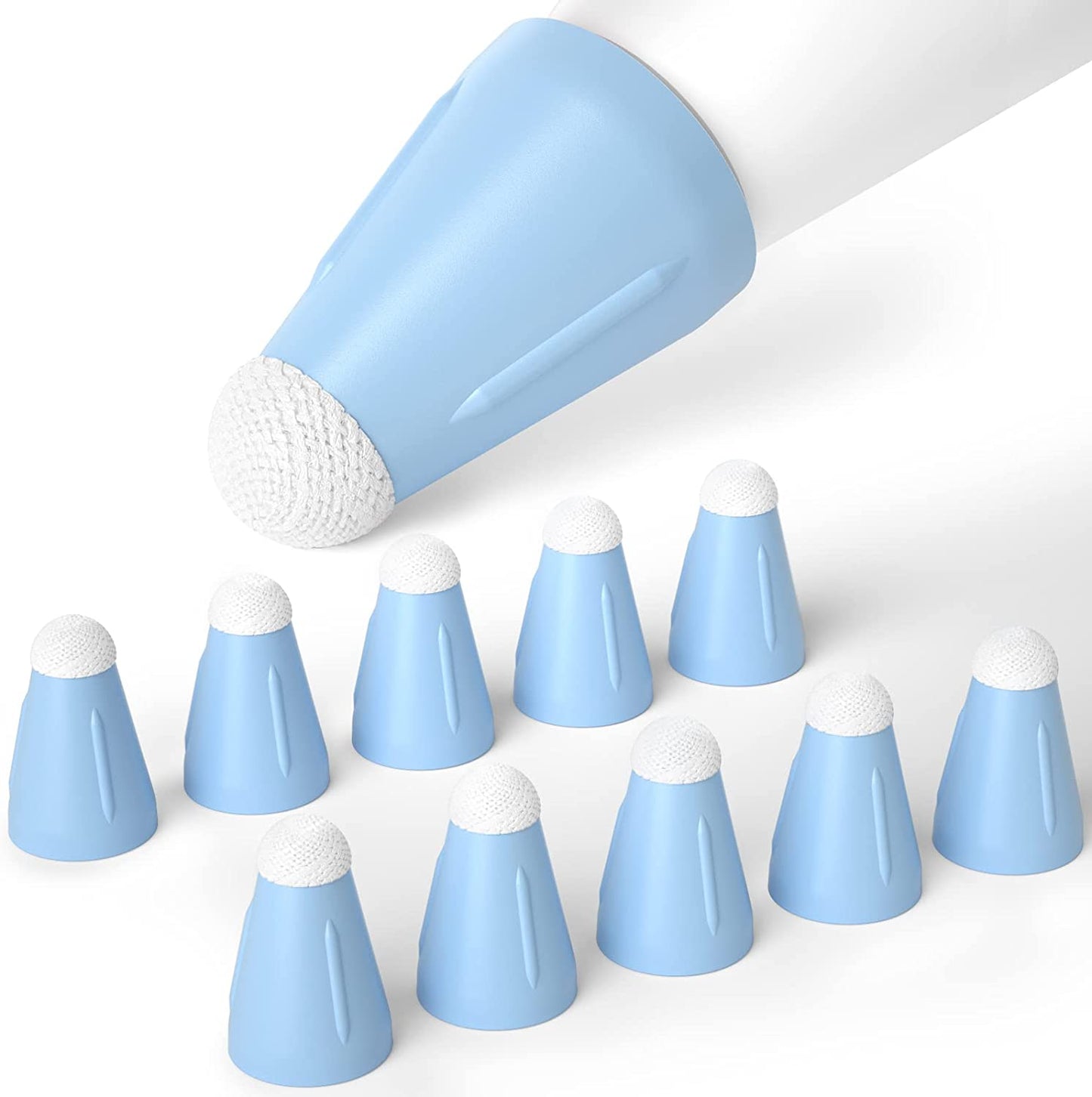 Joosko Compatible with Apple Pencil Tips Cover Case, Silicone Fber Nib Case [10 Pack] , Noiseless Non-Slip Silicone Fiber Nib Cap Case for Apple Pencil 2 Generation /1St Gen. (Lavender Purple)  JOOSKO Sky blue  