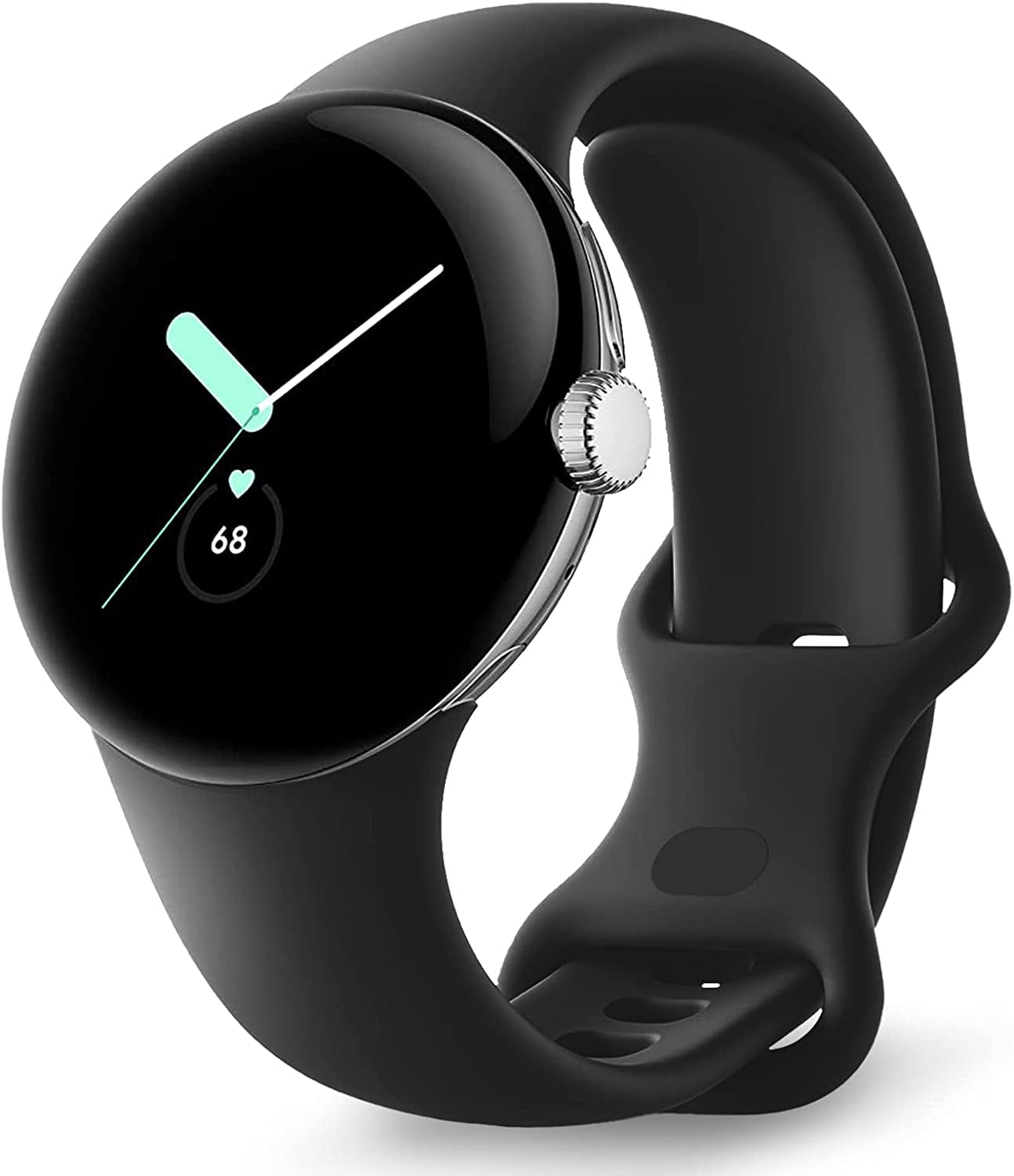 BMINEN Bands 4 Pack for Google Pixel Watch Band, Soft Silicone Wristband Women Men Waterproof Sport Strap Band for Google Pixel Watch 2022 (L, 4PACS-A-L)  BMINEN Black-1 Large 