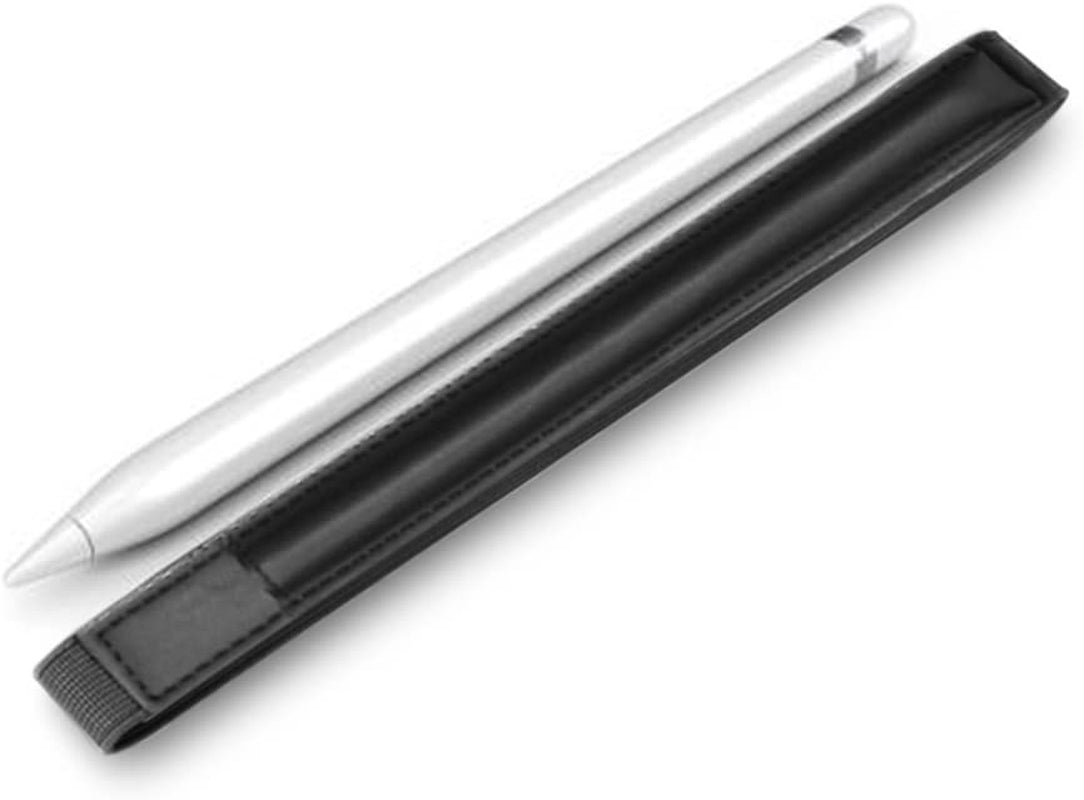 Doormoon Pencil Holder for Apple Ipad 2018 (6Th Gen)/ Ipad Air/ 9.7 / Pro 9.7"/ Pro 10.5"/12.9"/Pro 12.9/,Detachable Elastic Apple Pencil 2Nd Gen Leather Sleeve Pocket Pouch (Black)  Doormoon   