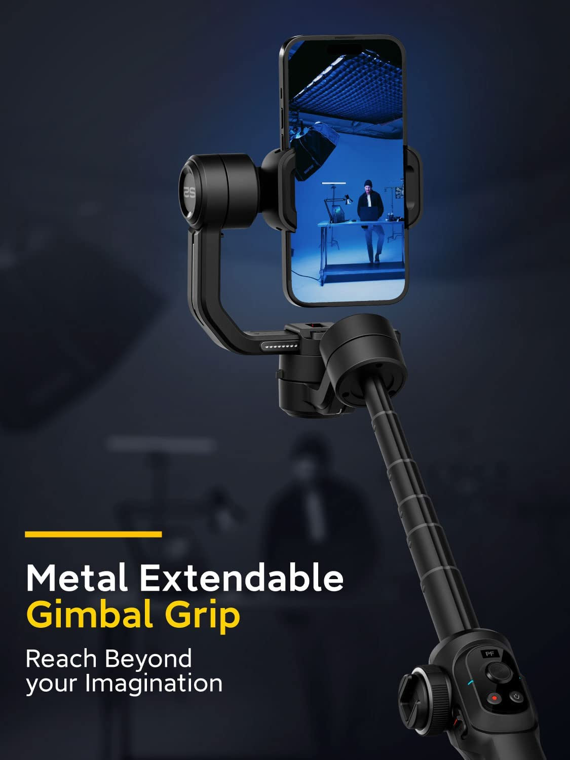 AOCHUAN Smart S2 Gimbal Stabilizer for Smartphone Professional Industry-Standard 3-Axis Phone Gimbal with Extendable Rod Microphone Fill Light Gimbal for Iphone and Android Vlogging Tiktok Youtube  AOCHUAN   