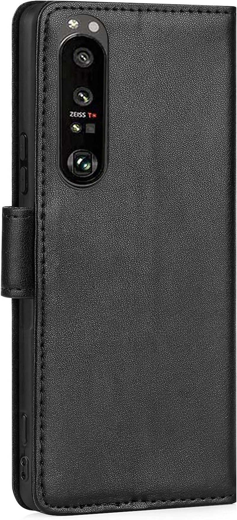 Chalk & Hide - Real Leather Book Wallet Case Cover for Sony Xperia 1 III (2021), Real Leather Design with Card Slot, Magnetic Closure and Built in Stand - Black  32ndShop   
