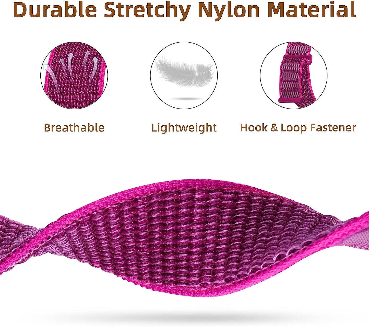 WJK 6 Pack Stretchy Nylon Solo Loop Bands Compatible with Apple Watch 38Mm 40Mm 41Mm 42Mm 44Mm 45Mm 49Mm Women Men, Adjustable Braided Sport Elastic Wristband for Iwatch Ultra SE Series 8 7 6 5 4 3 2 1  WJK   