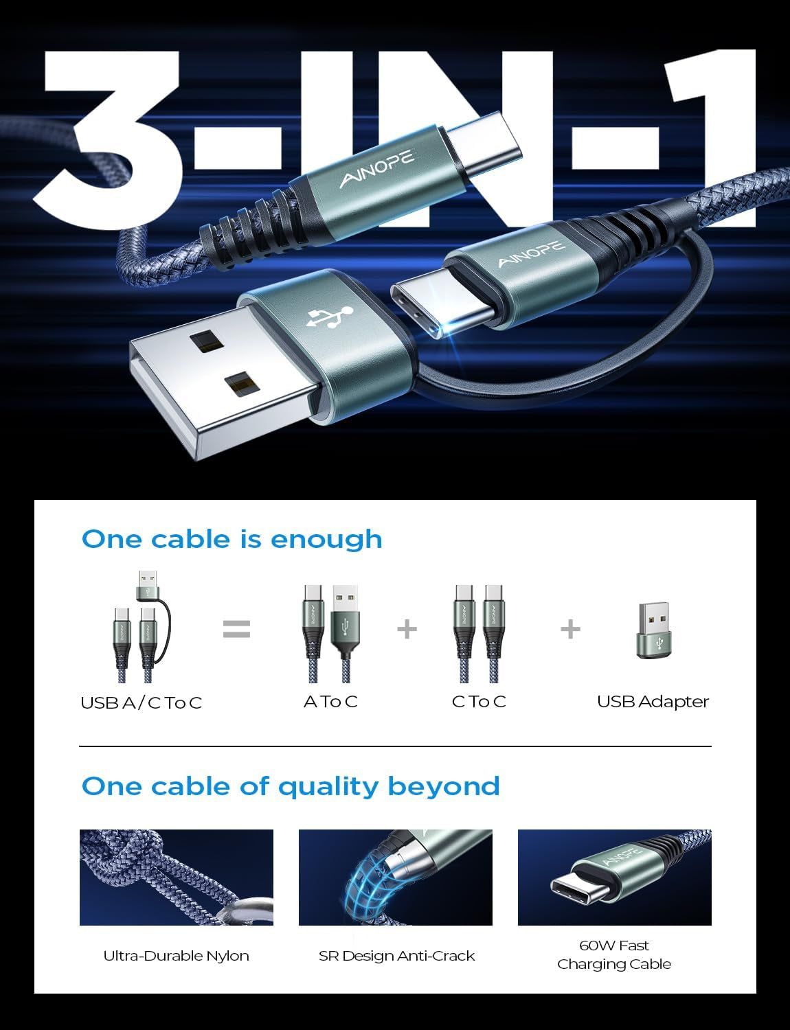 54W USB C Car Charger Fast Charge, AINOPE Super Fast Cigarette Lighter USB Adapter Charger Dual Port PD&QC 3.0 Car Charger USB Fast Charging for Samsung S23/S22/S21 Android Iphone 14 13 Ipad  AINOPE   