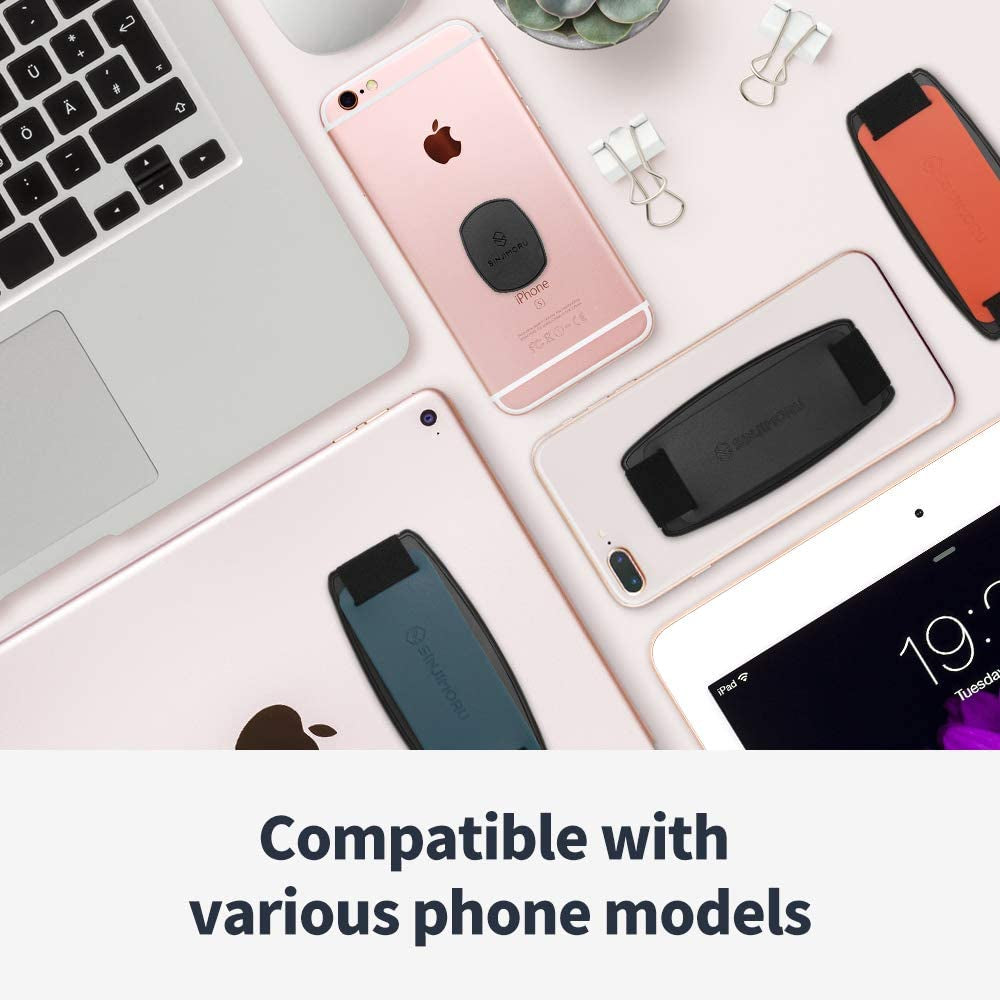 Sinjimoru Detachable Phone Grip Kickstand for Wireless Charging Compatible Phone Finger Holder for Iphone 12 & Smartphones. Sinji Mount S-Grip Black  Sinjimoru Co. Ltd   