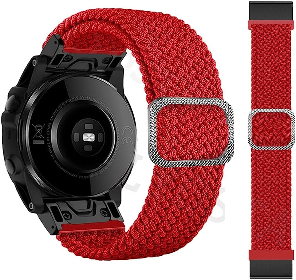 RAYESS 22Mm 26Mm Quick Fit Watchband for Garmin Fenix 6X 6X Pro 5X 3 Loop Nylon Wrist Band/Garmin Fenix 6 6 Pro 5 plus Fenix 7X Fenix 7  RAYESS Medium 22mm Fenix 5 5Plus 