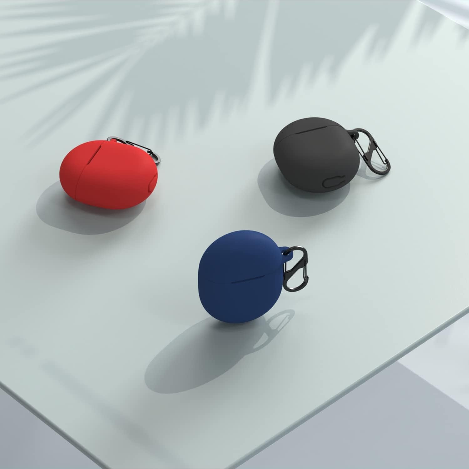 WUWOCJ Case Compatible for Google Pixel Buds Pro 2022,Anti-Lost Shockproof Easy Carrying Portable Silicone Protective Case Cover with Carabiner (Black)  WU-PPRO   