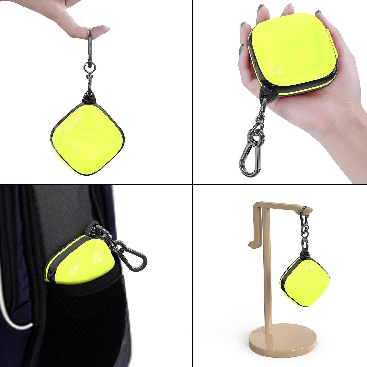 ANKASI Compatible Powerbeats Pro Case Cover,Full Protective Shockproof Anti-Slip Silicone Case for Beats Powerbeats Pro 2019(Black Edge+Yellow)  ANKASI   