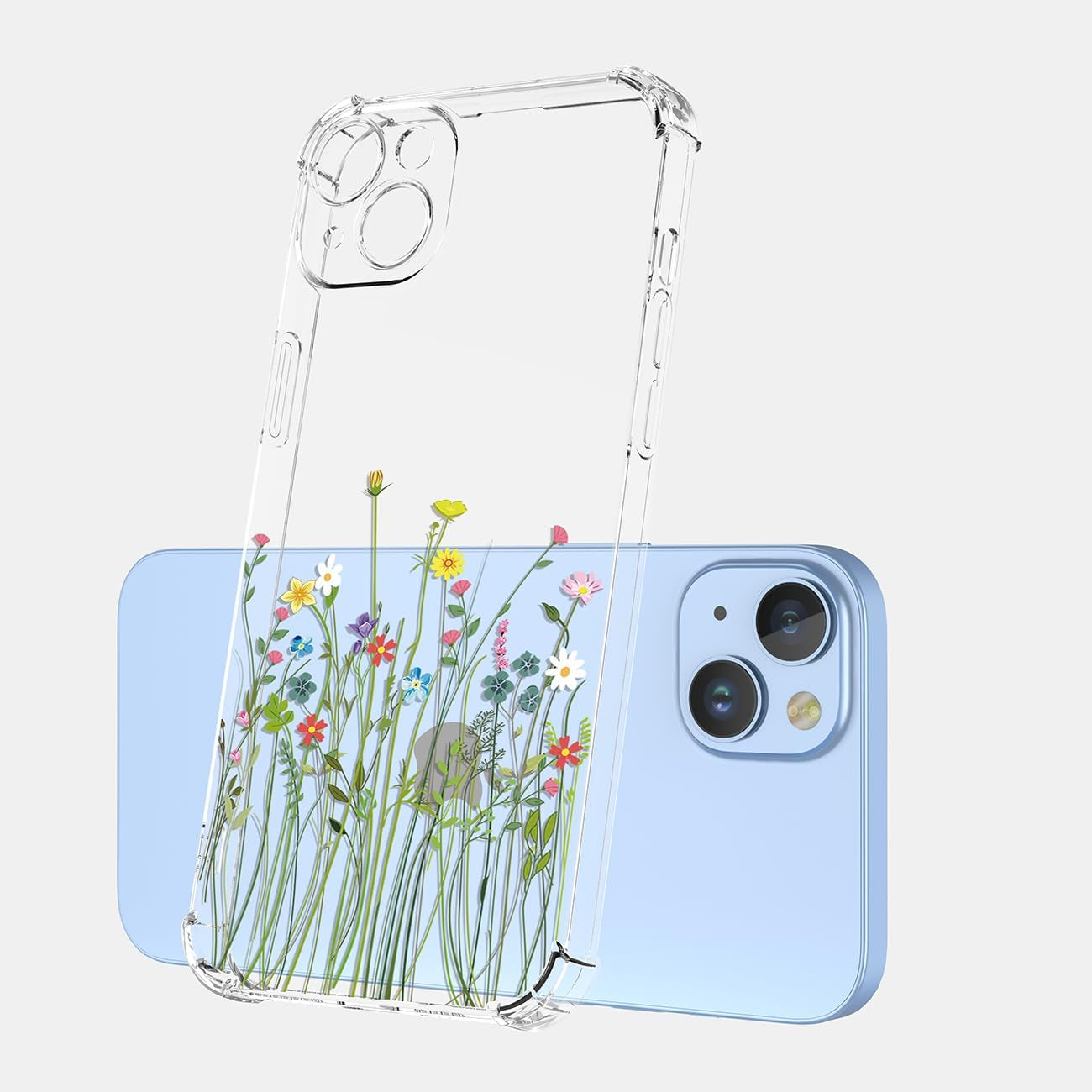 GTBDEKI Phone Case for Xiaomi 13 Lite Case, Xiaomi Civi 2 2209129SC Case, Clear Case with Flower Garden Patterns Protective Phone Cover for Xiaomi 13 Lite Flower Bouquet  GTBDEKI   