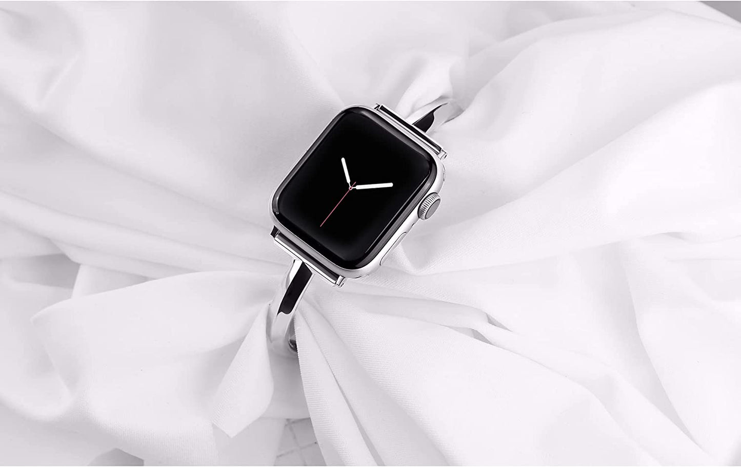 Plusroc Stainless Steel Band Compatible with Apple Watch Band 38Mm 40Mm 41Mm 42Mm 44Mm 45Mm Iwatch SE Series 8 7 6 5 4 3 2 1, Slim Versatile Bangle Bracelet for Women  PlusRoc   