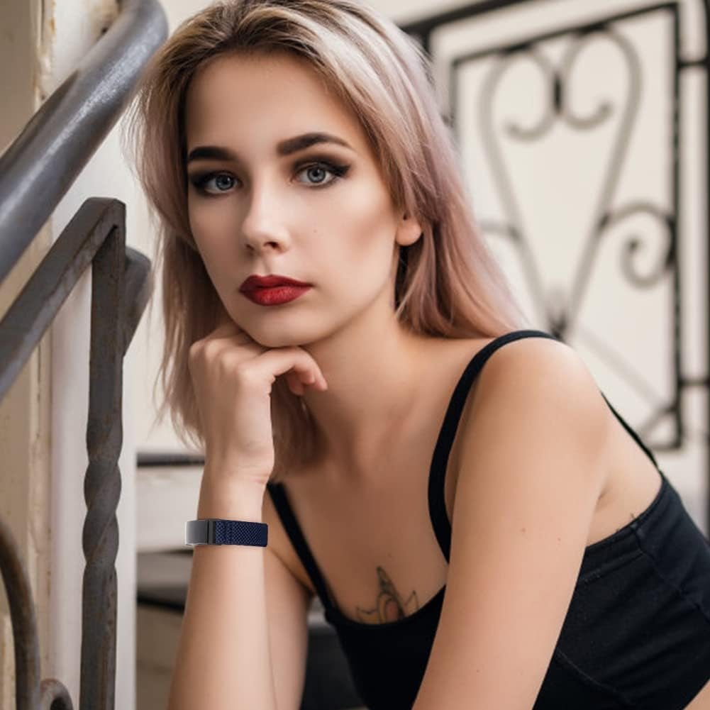 XFYELE Elastic Nylon Band Compatible with Fitbit Inspire 2/ Inspire/Inspire Hr/Inspire Ace 2/ Inspire Ace 3，Adjustable Stretch Breathable Nylon Sport Loop Replacement Strap for Women Men  XFYELE   