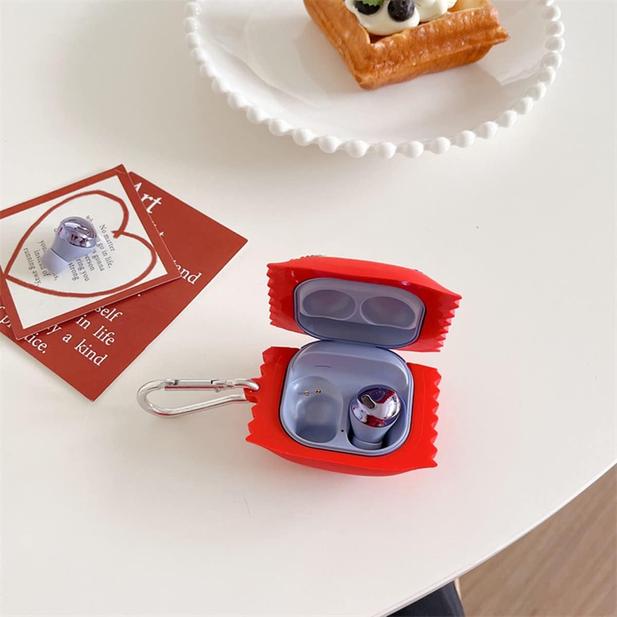 CDHZGSM for Samsung Galaxy Buds Pro& Buds Live &Buds 2 &Buds 2 Pro Earphone Case 3D Cartoon Silicone Protective Cover Headphone Box (B(Candy))  CDHZGSM   