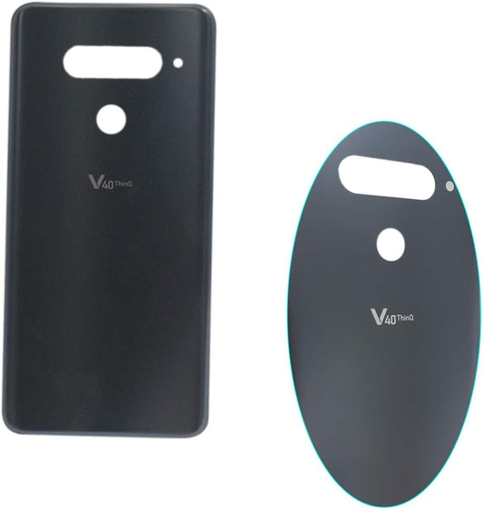 Caoxiong Silver Housing Cover Rear Battery Cover Glass Door Back Cover Case Replacement for LG V40 Thinq  CaoXiong   