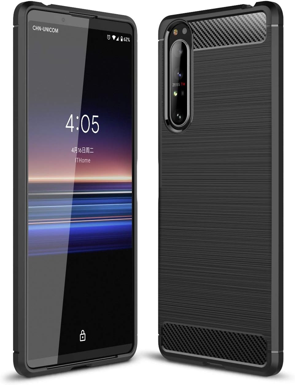 Cruzerlite Case for Sony Xperia 1 II, Carbon Fiber Texture Design Cover, Anti-Scratch, Shock, Absorption Case for Sony Xperia 1 II (Carbon Black)  Swiss Case Limited Black  