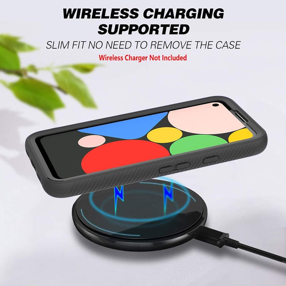 Circlemalls- Google Pixel 4A Case, [Not Fit Pixel 4A 5G/Pixel 4] with [Tempered Glass Screen Protector Included], 12 Feet Drop Test Proof Clear Durable Armor Protective Phone Cover - Black  Circlemalls   