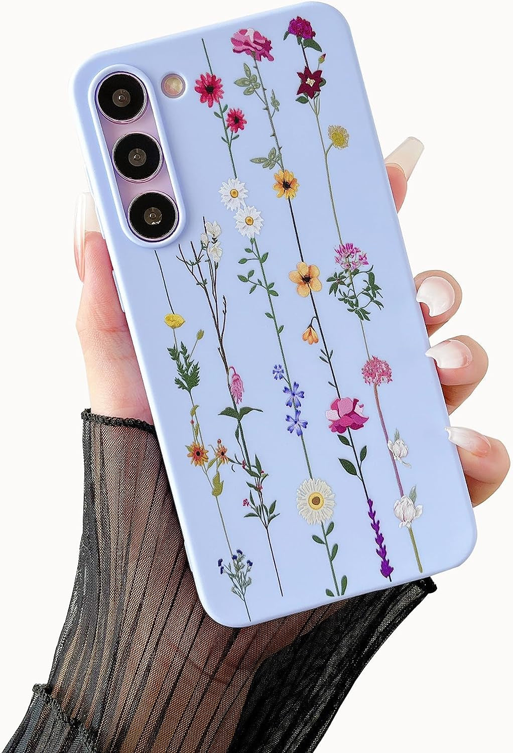ZTOFERA Floral Case for Samsung Galaxy S21 plus 5G,Cute Flower Pattern Case for Girls Women,Flexible Silicone Protective Slim Shockproof Bumper Phone Cover for Samsung Galaxy S21 Plus,Purple  ZTOFERA Purple Samsung Galaxy S23 Plus 5G 