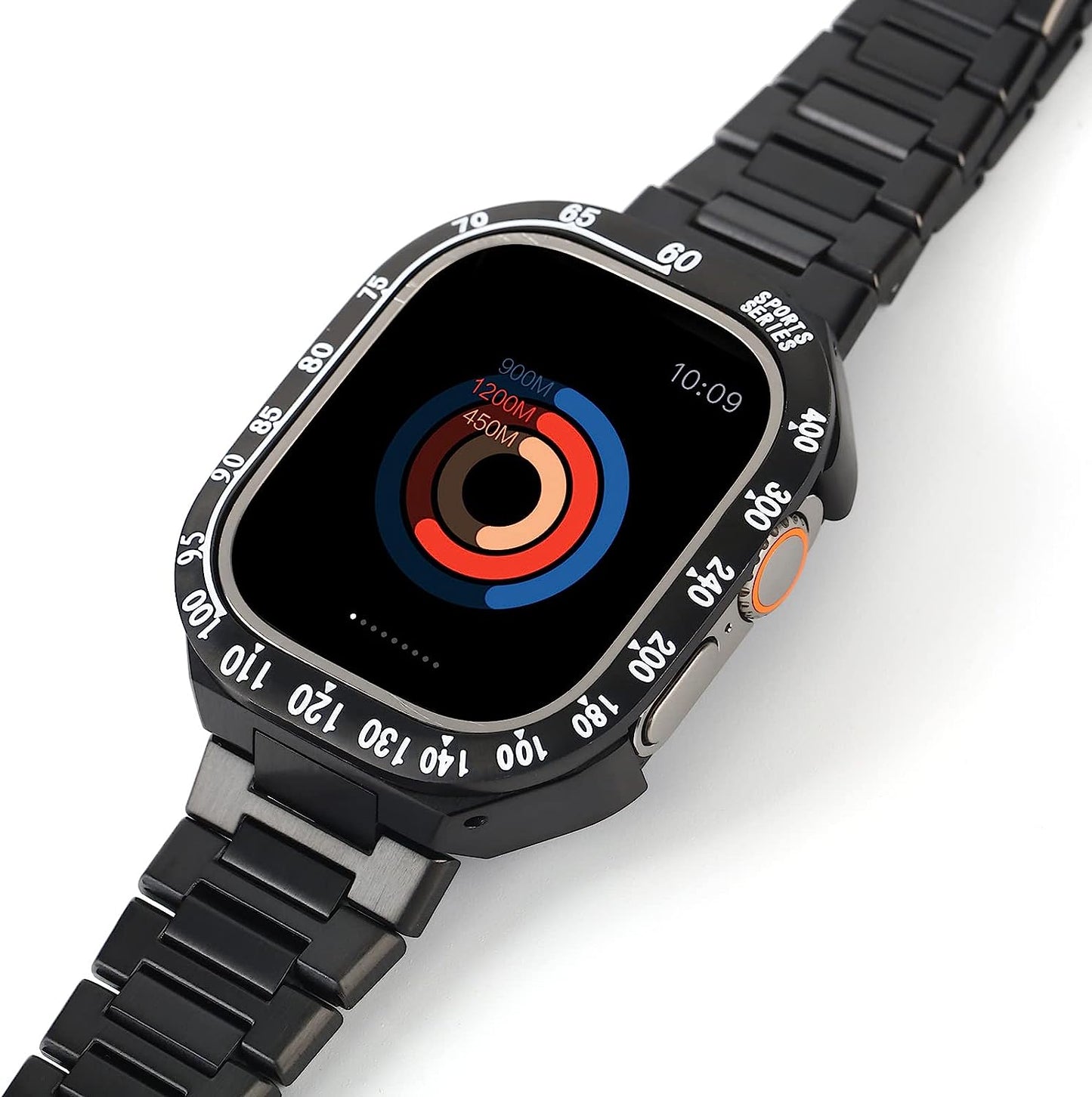 GARTOO Stainless Steel Bands Metal Bezel for Apple Watch Ultra 49Mm, Luxury Stainless Steel Replacement Strap with Tool Iwatch Ultra 49Mm for Men  GARTOO   