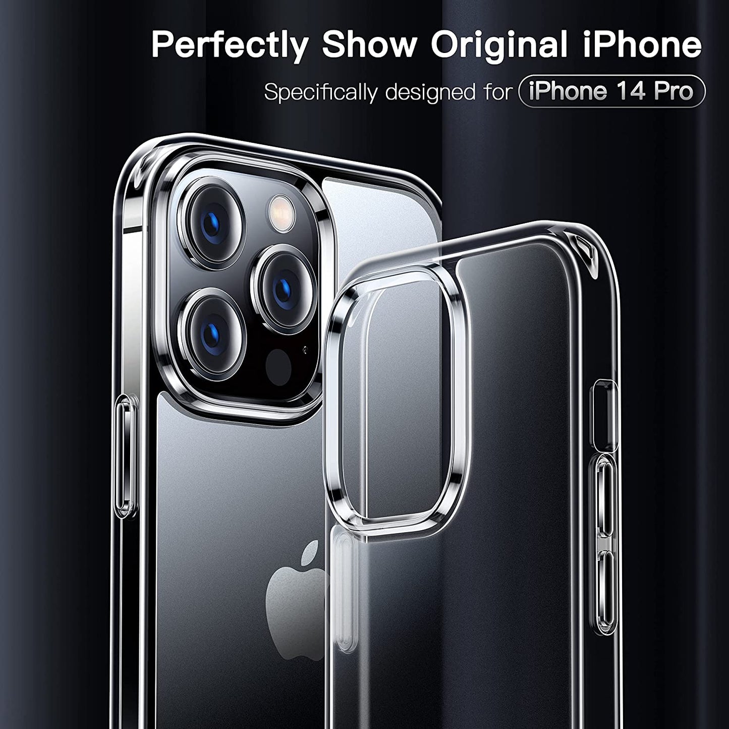 Alphex Invisible Clear Case for Iphone 14 Pro [Look as Caseless] [Never Yellowing] 8FT Military Grade Protective Soft Glossy Bumper Matte Slim Women Men Phone Cover 6.1 Inch, Matte Clear  Alphex   