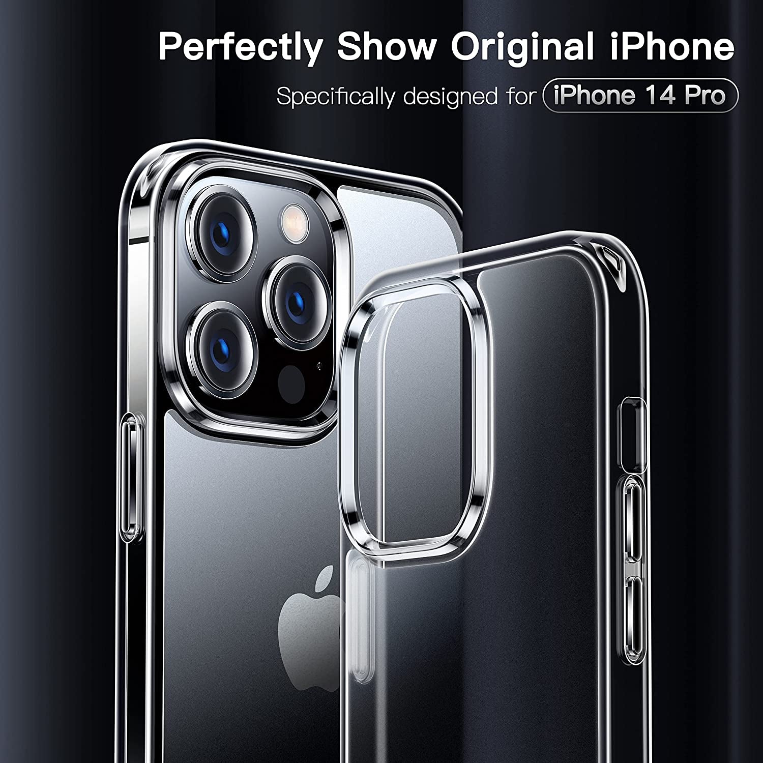 Alphex Invisible Clear Case for Iphone 14 Pro [Look as Caseless] [Never Yellowing] 8FT Military Grade Protective Soft Glossy Bumper Matte Slim Women Men Phone Cover 6.1 Inch, Matte Clear  Alphex   