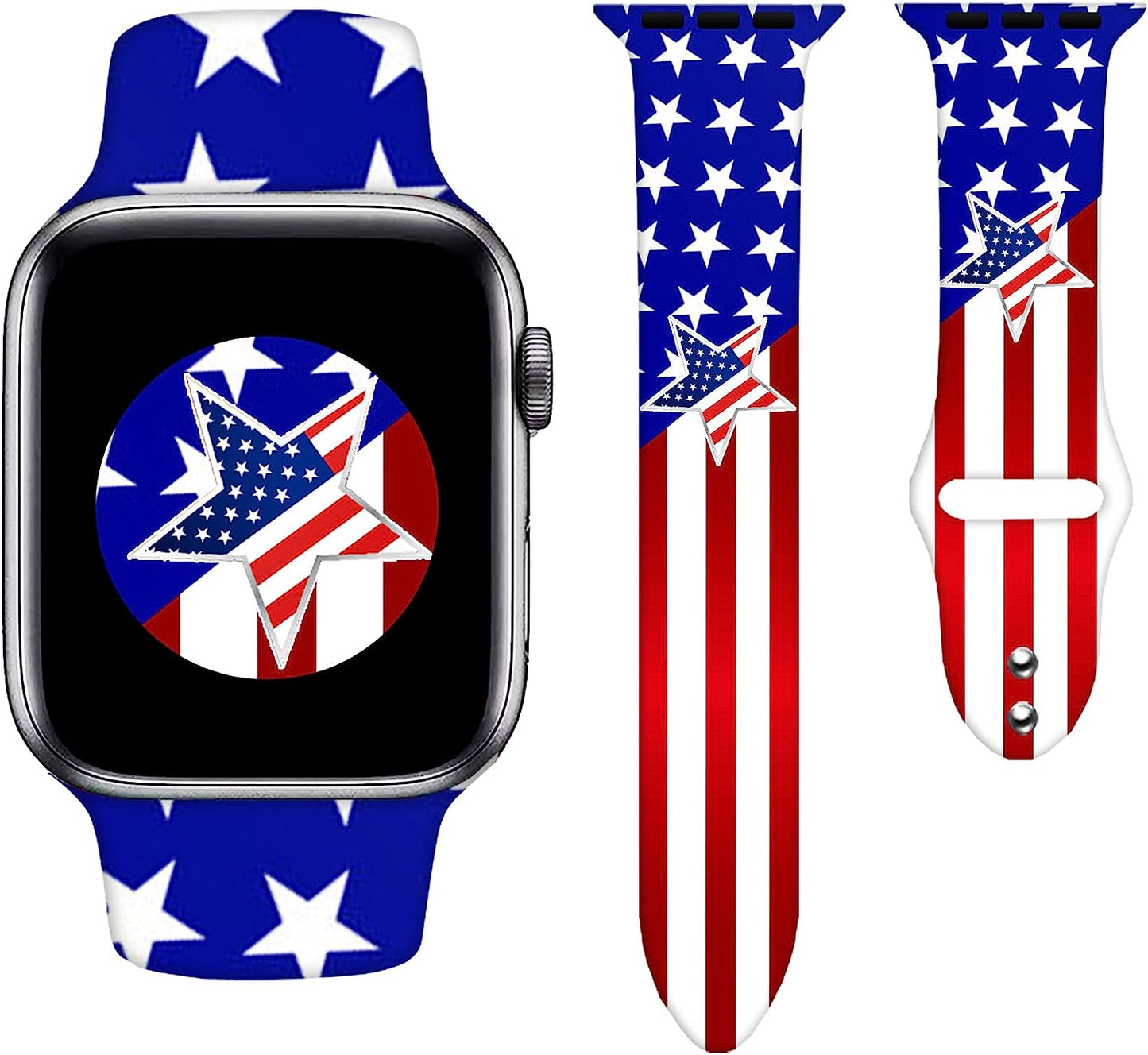 Watch Bands Compatible Apple Watch for Women Men, Adjustable Smart Watch Band Soft Silicone Wristbands Replacment Strap for Watch Series 7 6 5 4 3 2 1  KASDBY   