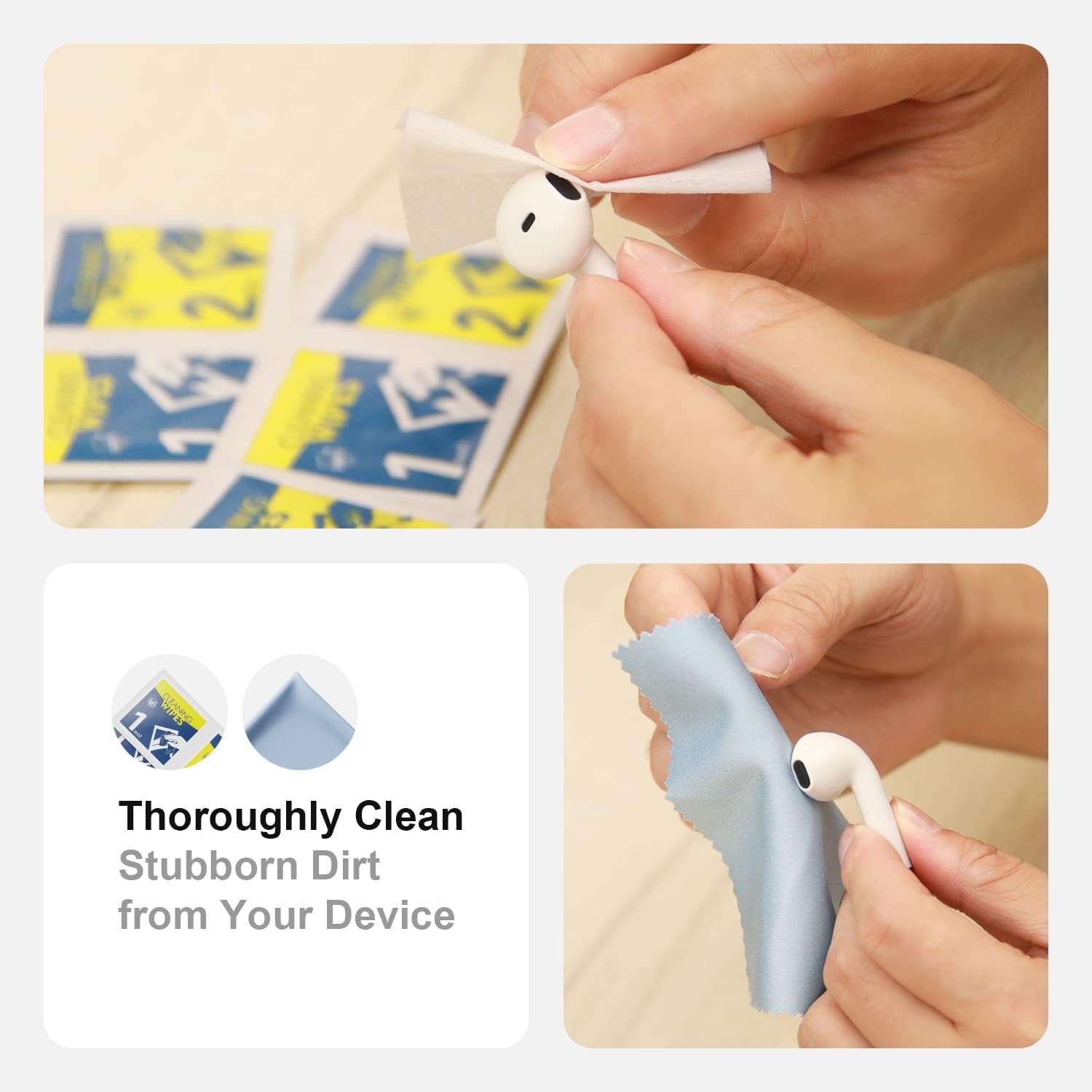 Cleaner Kit for Airpods Pro 1 2 3 Cleaning Kit for Wireless Earbuds, Smartphone, Tablets, Laptop, Camera, Cleaning Pen with Soft Brush Flocking Sponge  Hyashee   