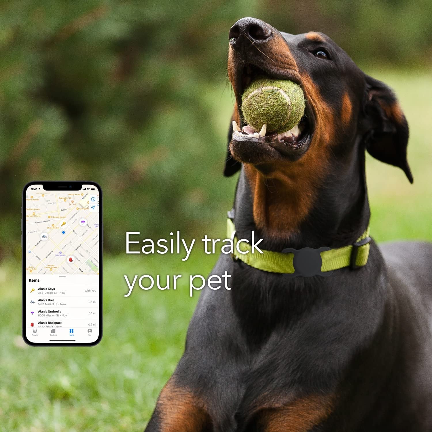 Wasserstein Pet Collar Airtag Holder Compatible with Apple Airtag - Protective Silicone Case for GPS Tracker (2 Pack, Black and White)  Wasserstein   