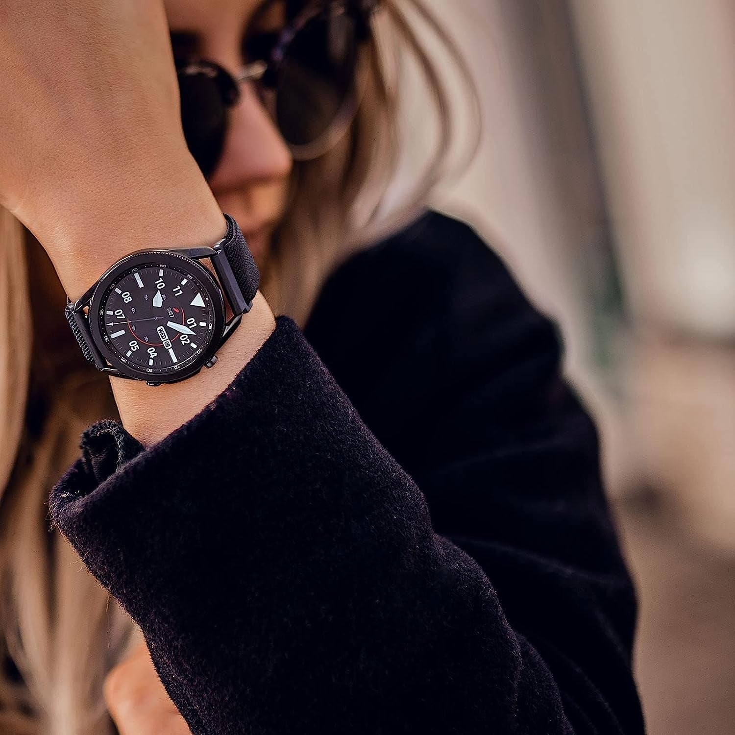 AHXLL 22Mm Watch Bands Compatible with Samsung Galaxy Watch 3 45Mm Band/Galaxy Watch 46Mm/ Gear S3 Frontier, Sport Loop Stretchy Nylon Wristband for Men Women, 5 Packs  AHXLL   