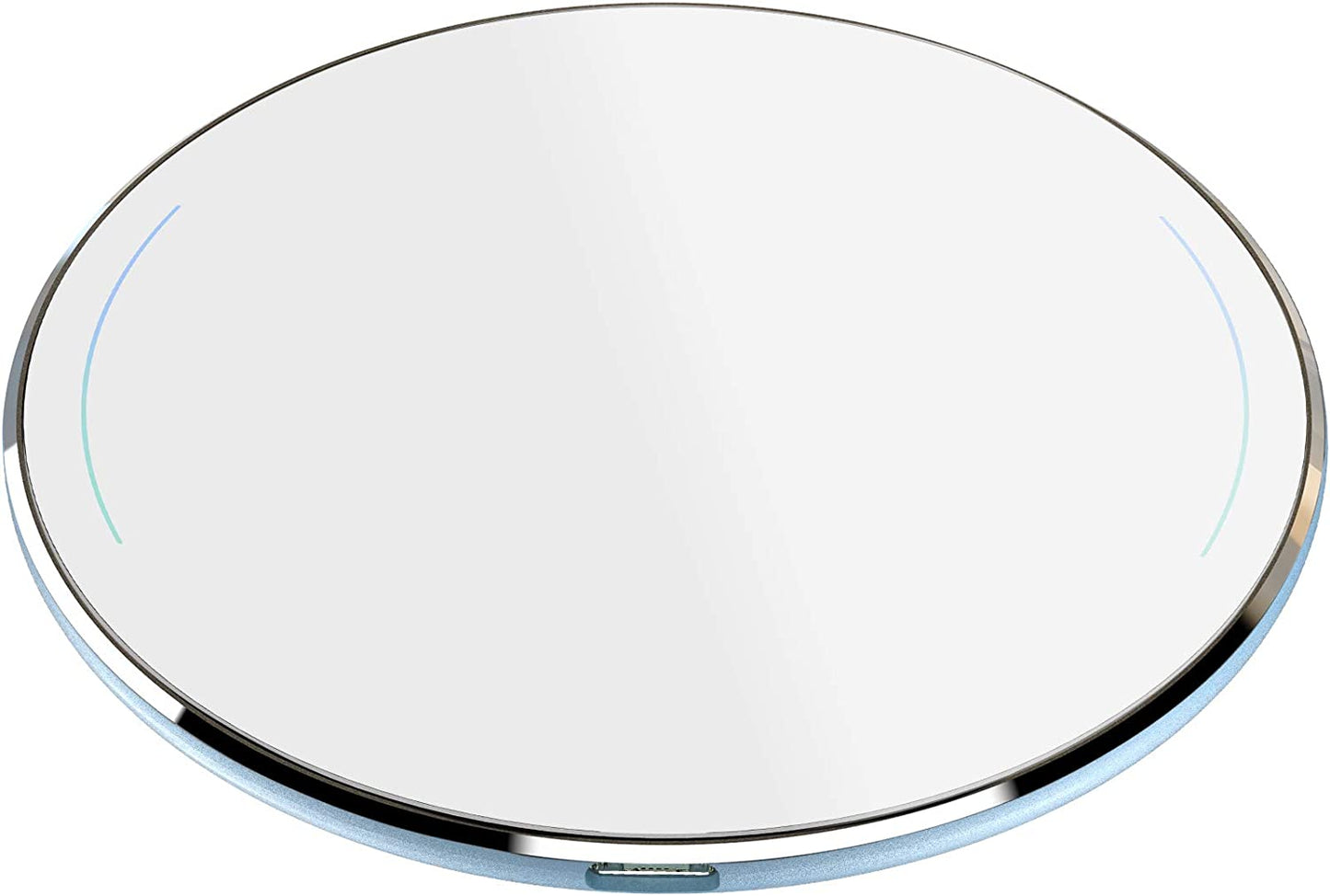 TOZO W1 Wireless Charger 10W Thin Aviation Aluminum Computer Numerical Control Technology Fast Charging Pad Black (NO AC Adapter)  TOZO Sky Blue M-100mm 