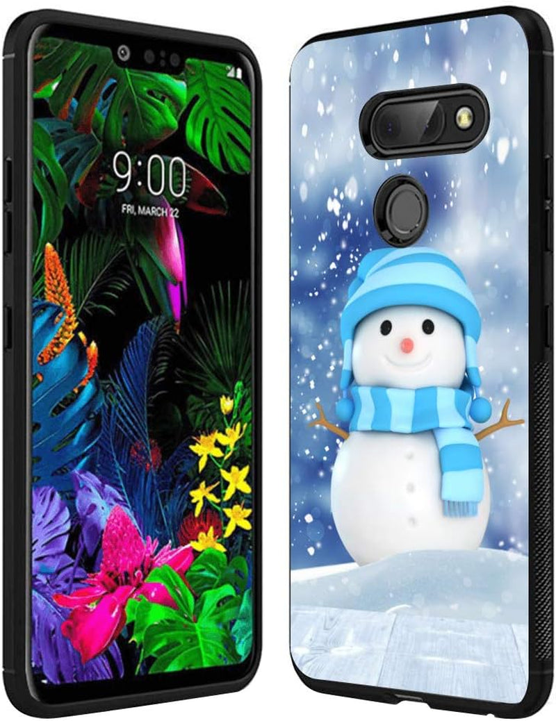 Yqci Designed for LG G8 Thinq Case Custom Christmas Tree 1 Pattern Cover Case,Shockproof Full Body Protective Phone Case Compatible with LG G8 Thinq  YQCi Christmas Snowman  