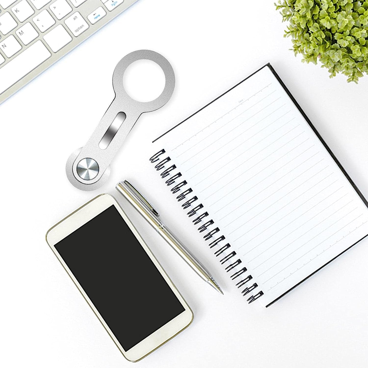 Laptop Side Mobile Phone Bracket - Magnetic Phone Holder for Laptop - Portable Computer Expansion Bracket for Mobile Phones, Smartphones, Aluminum Alloy Germplasm  Germplasm   