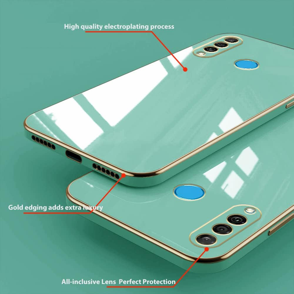 Wousunly Compatible with Huawei P30 Lite Case Silicone Pink, Plating Huawei P30 Lite Phone Case Shockproof Thin and Soft Cover (Green)  Wousunly   