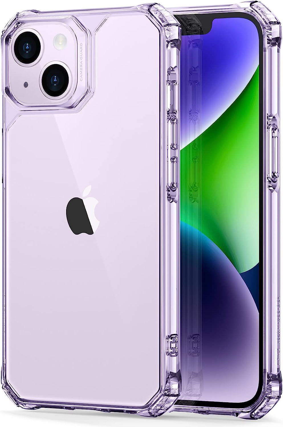ESR for Iphone 14 Pro Case, Military-Grade Protection, Shockproof Air-Guard Corners, Yellowing-Resistant Acrylic Back, Phone Case for Iphone 14 Pro, Air Armor Case, Clear Black  Electronic Silk Road Corp Clear Purple Iphone 14/13 
