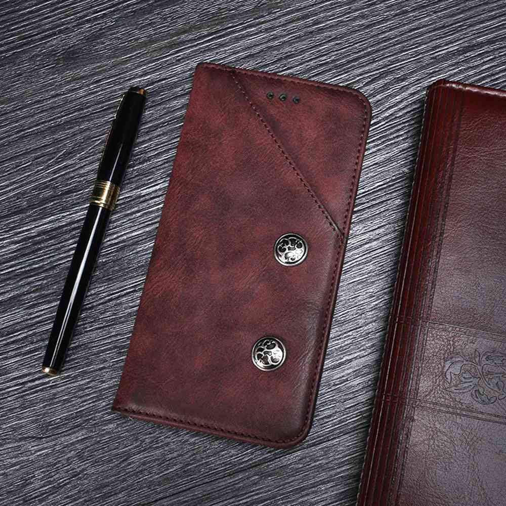 Case for Sony Xperia XZ3, Leather Stand Wallet Flip Case Cover for Sony Xperia Xz3,Retro Trend Phone Protection Shell,Wallet Phone Case With[Cash and Card Slots]  Manyip   
