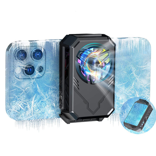 Phone Cooler Semiconductor Radiator Keep Phone Cool and Fast, Phone Cooling Fan for Gaming PUBG Live Broadcast, 4-7.5Inches Iphone/Android Cellphone Cooler, Noiseless Portable Phone Cooling Case  Yevheniys   
