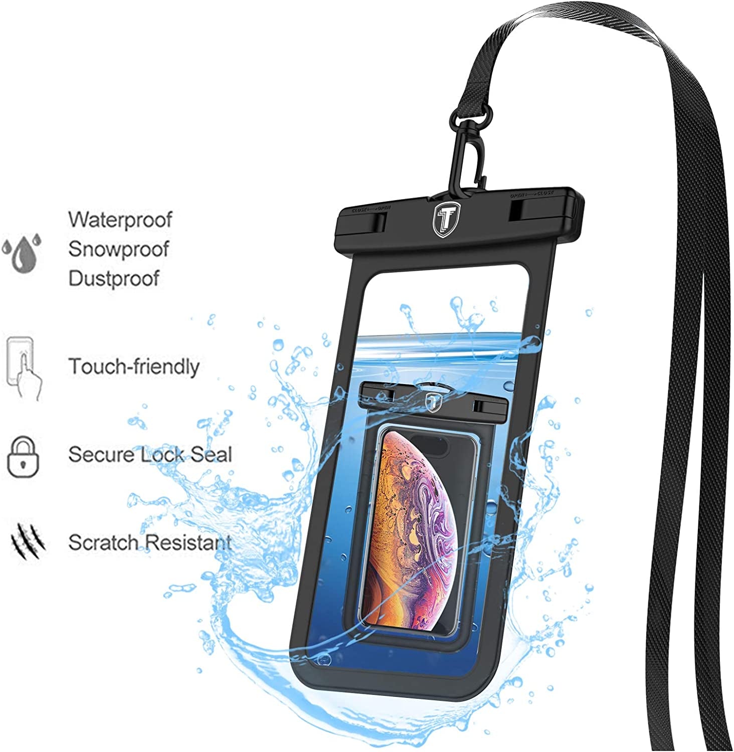 NJJEX Waterproof Phone Pouch [2 Pack] Cell Phone Dry Bag Case for Samsung Galaxy Note 20 Ultra S23 Ultra S22 S21+ S20 S10 S9 A03S A13 A14 A53 A02S A12 A32 A42 A52 Iphone 14 Pro Max 13 12 11 Xs Xr 8 7  NJJEX   