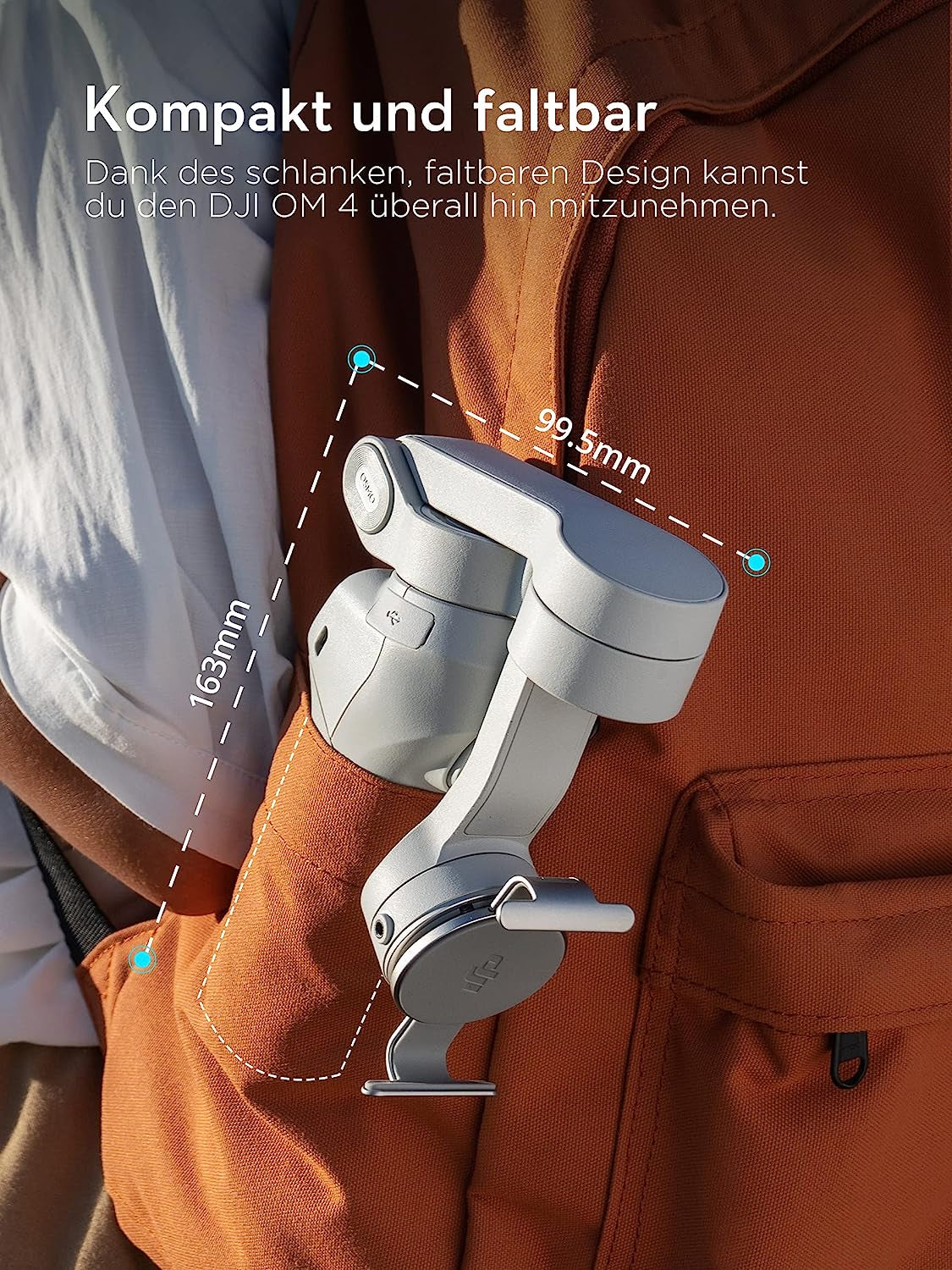 DJI OM 4 – 3-Axis Smartphone Gimbal, Magnetic Design, Portable and Foldable, Dynamiczoom, Cloneme, Timelapse, Gesture Control, Spin Mode, Story Mode, Slow Motion, Panorama  DJI   