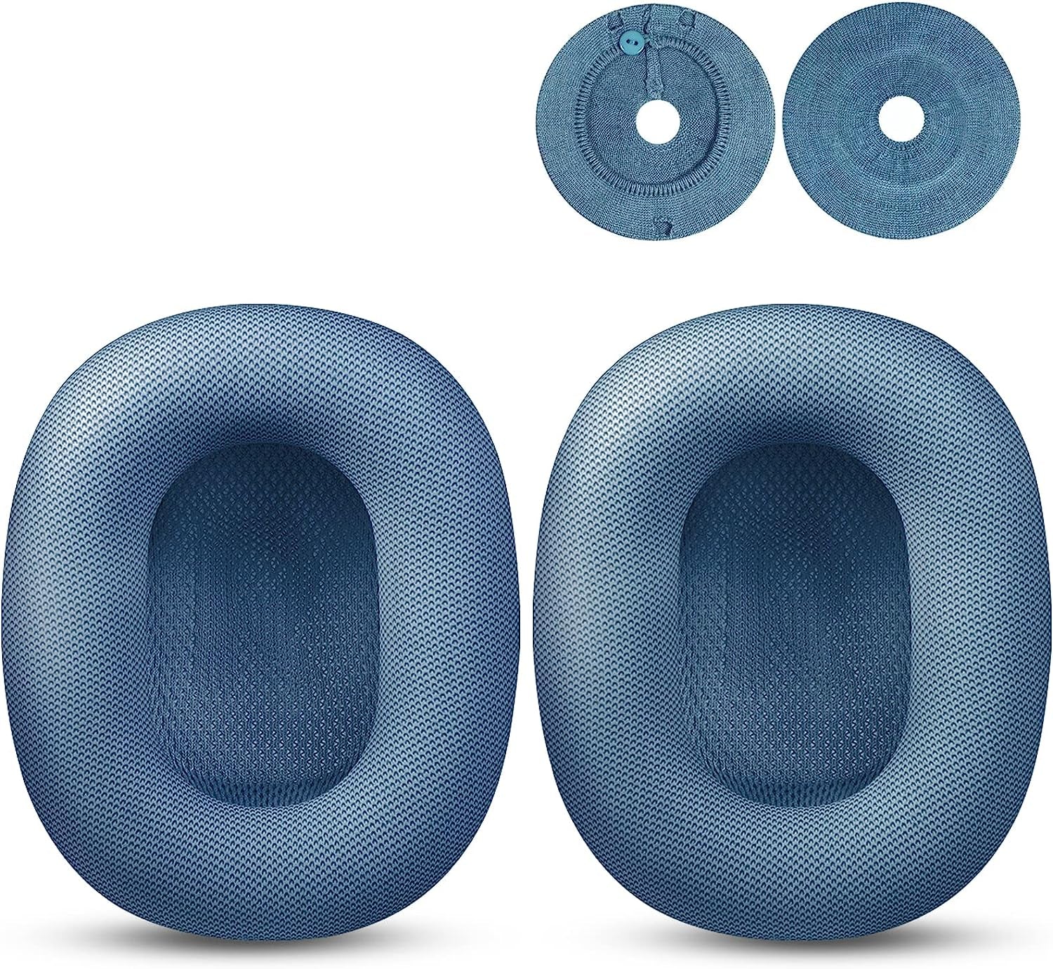 JHK for Airpods Max Ear Cushions Replacement Ear Pad Covers Airpod Pro Max Ear Cushions, Replacement Cat Ears Silicone Headband Airpod Max Accessories Gift: a Pair of Dustproof Knitted Covers (Green)  JHK Blue  