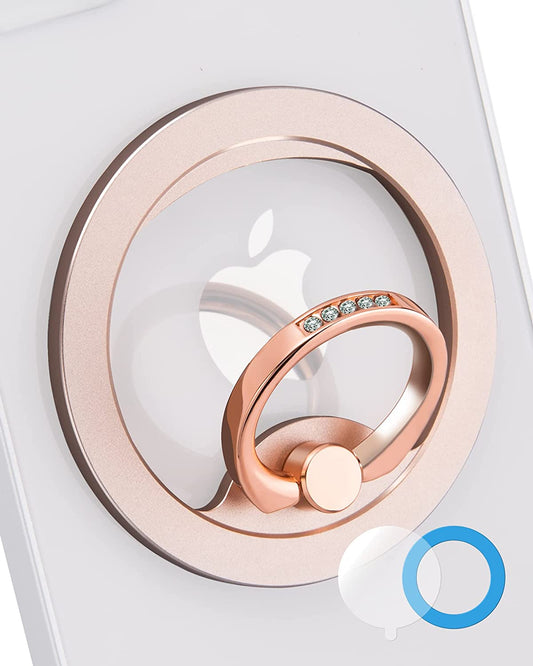 Magnetic Phone Grip (Maggo) Removable Phone Holder Stand Adjustable Finger Ring Grip Compatible with Magsafe for All Smartphone/Case (Rose Gold)  Shenzhen Debao Keji Youxian Gongsi   