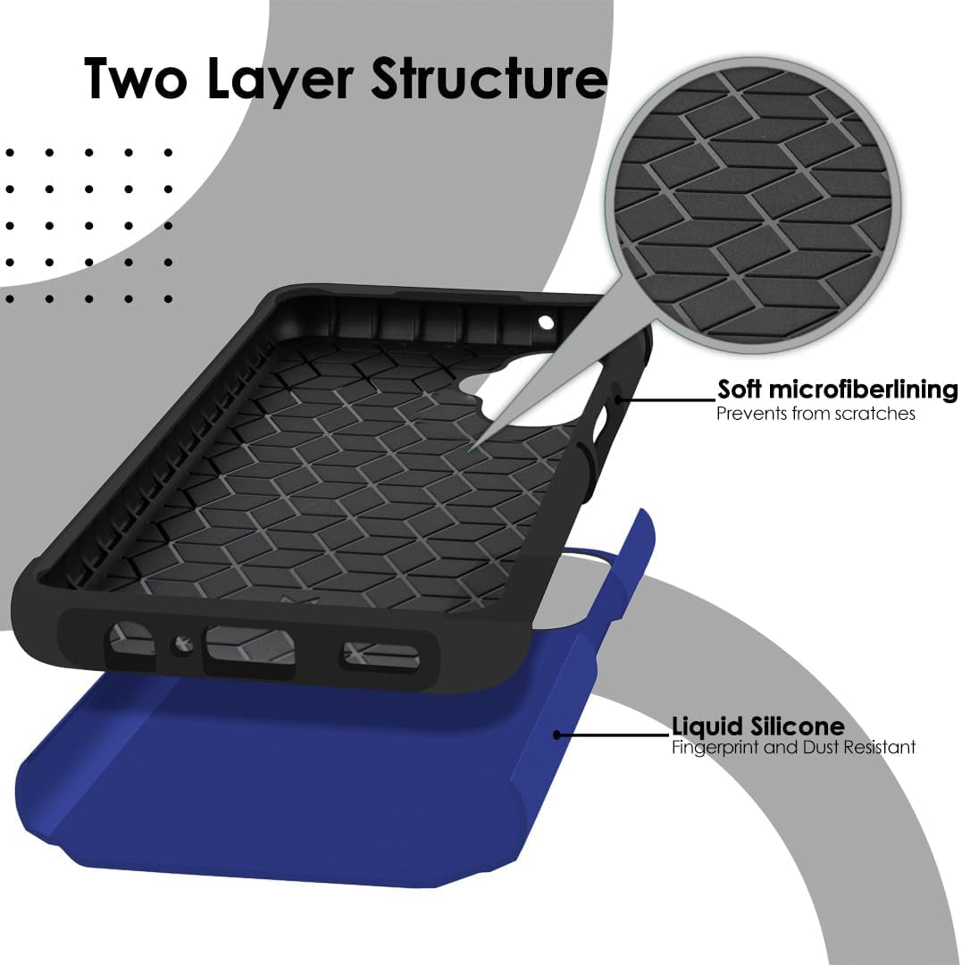 Hrwireless Compatible for Oneplus Nord N30 5G [Ring Stand] Case Cover [360 Rotation] with [HD Tempered Glass Screen Protector] Tough Hybrid [Shockproof] Original Minimalistic Design for Protection  HRWireless   