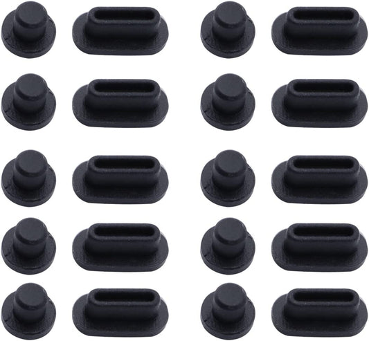 20 Pairs 3.5Mm Silicone anti Dust Plug Type-C Port Plugs Headphone Jack Caps Protectors for Phone  ULTECHNOVO   
