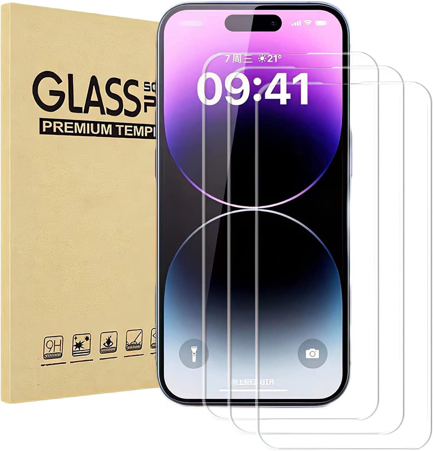 AVOAR 3 Pack Screen Protector for Iphone 11 / Iphone XR, for Iphone 11 Screen Protector, 6.1 Inch HD Clear Tempered Glass Full Screen Case Friendly, Anti-Scratch, Bubble Free, Case-Friendly  AVOAR iPhone 14 Pro 6.1''  