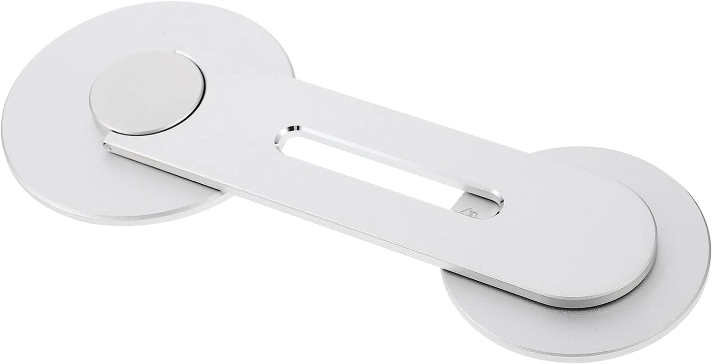 Laptop Phone Mount for Laptop, Slim Magnetic Phone Holder for Car Laptops Stand for Bed Monitors Foldable Computer Expansion Bracket Phone Mount for Car Accessories  PartyKindom Silver  