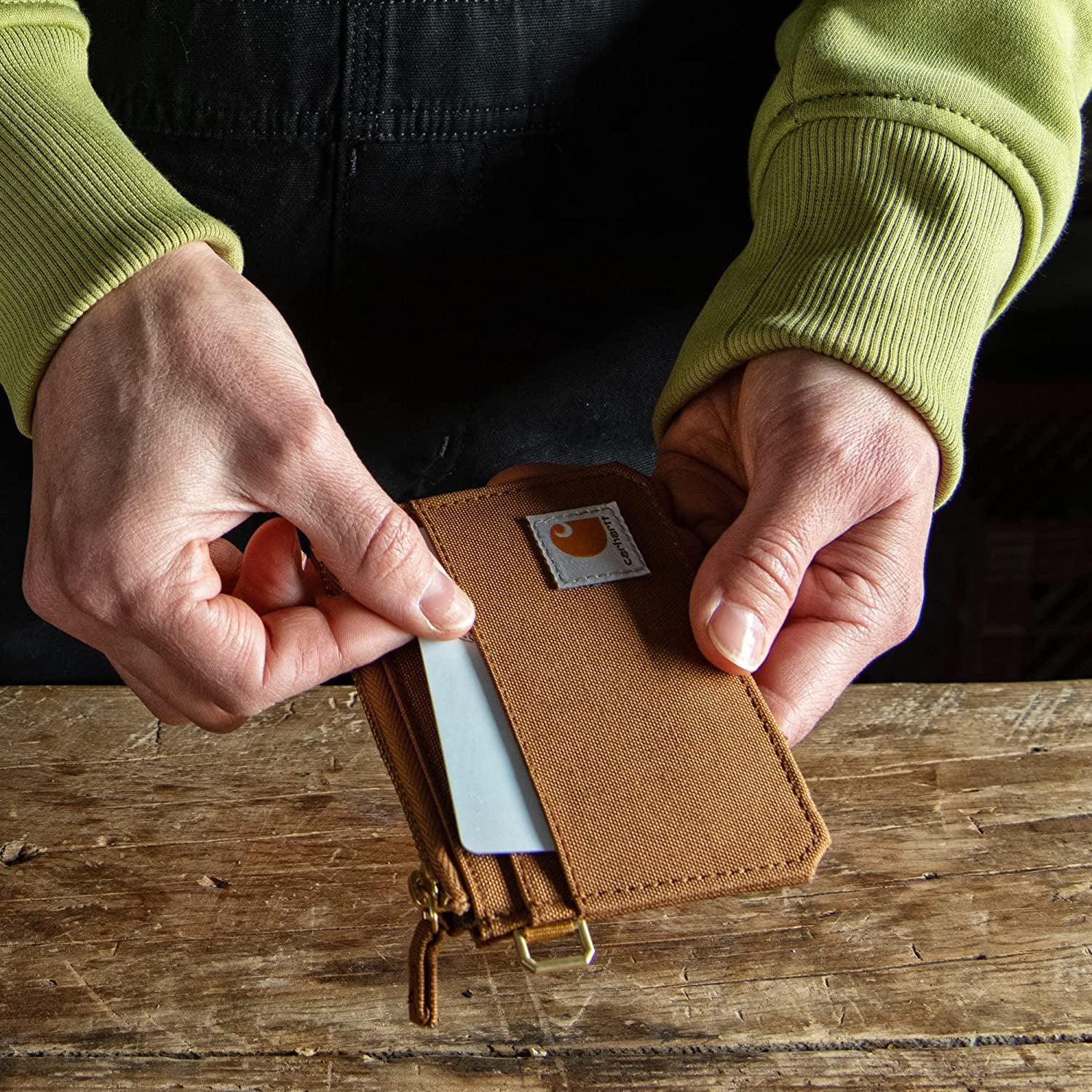 Carhartt Front Pocket Wallets, Durable Canvas or Leather Wallet with & without Money Clip  Carhartt   
