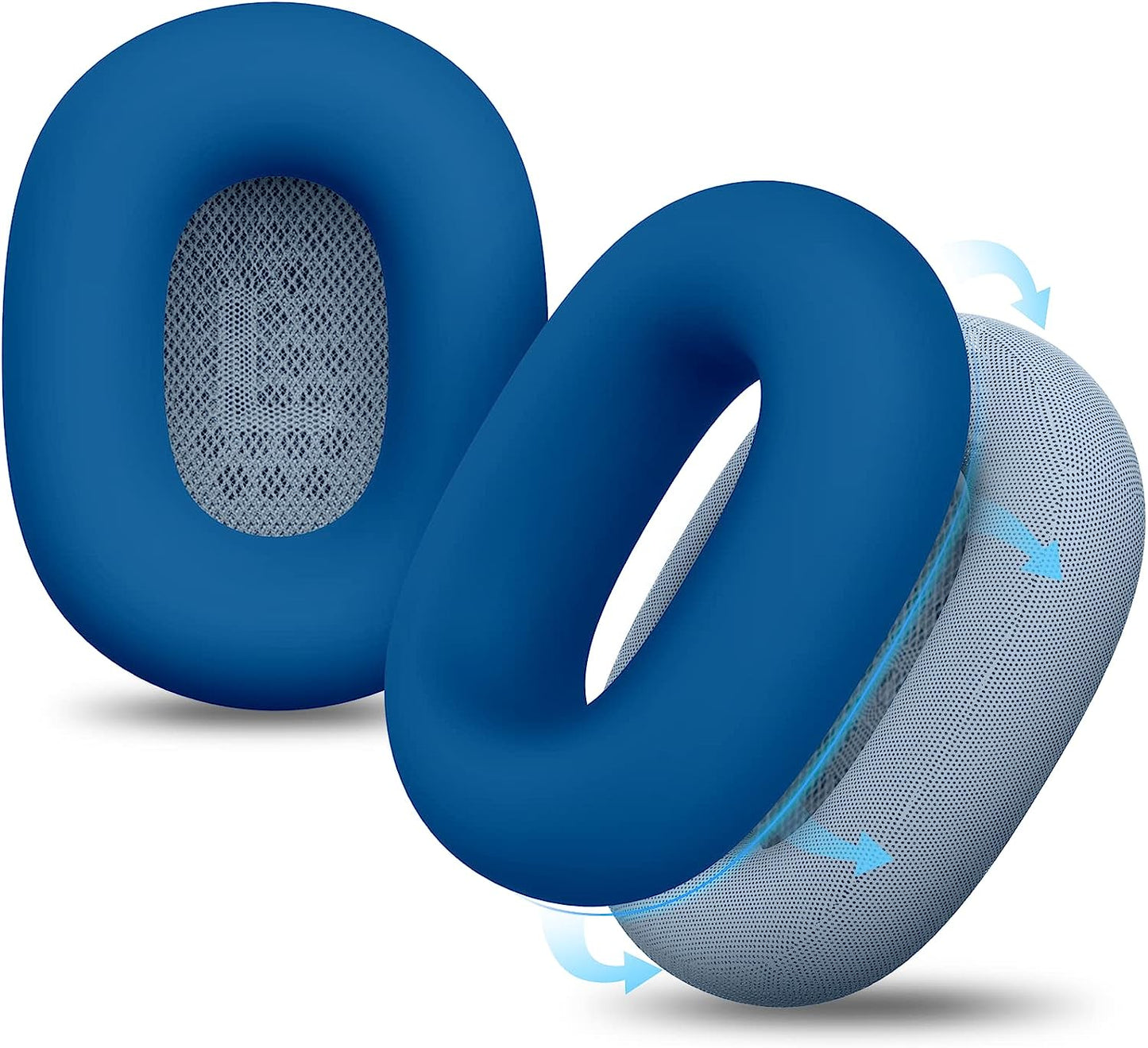 Linsaner Case Compatible for Airpods Max Earpads, Earcup Cover Protector, Silicone Earphone Protective Earpad Cover Accessories for Airpod Max Headphones Ear Pads, White  Linsaner Blue  