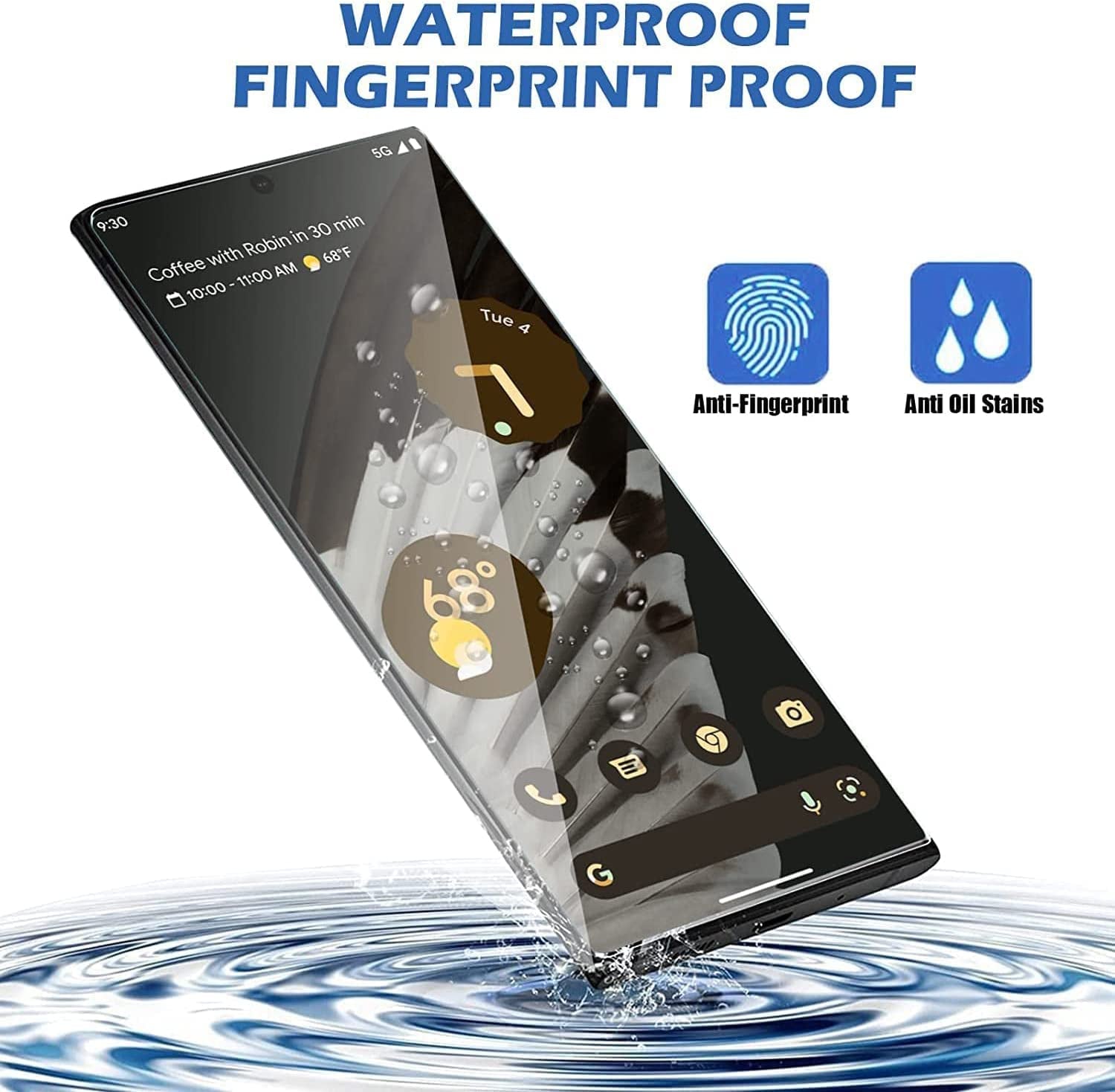 [2+2 Pack] for Google Pixel 7 Pro Screen Protector, 9H Tempered Glass, Ultrasonic Fingerprint Compatible, 3D Curved, HD Clear Scratch Resistant for Google Pixel 7 Pro 5G Glass Screen Protector…  HOMEMO   