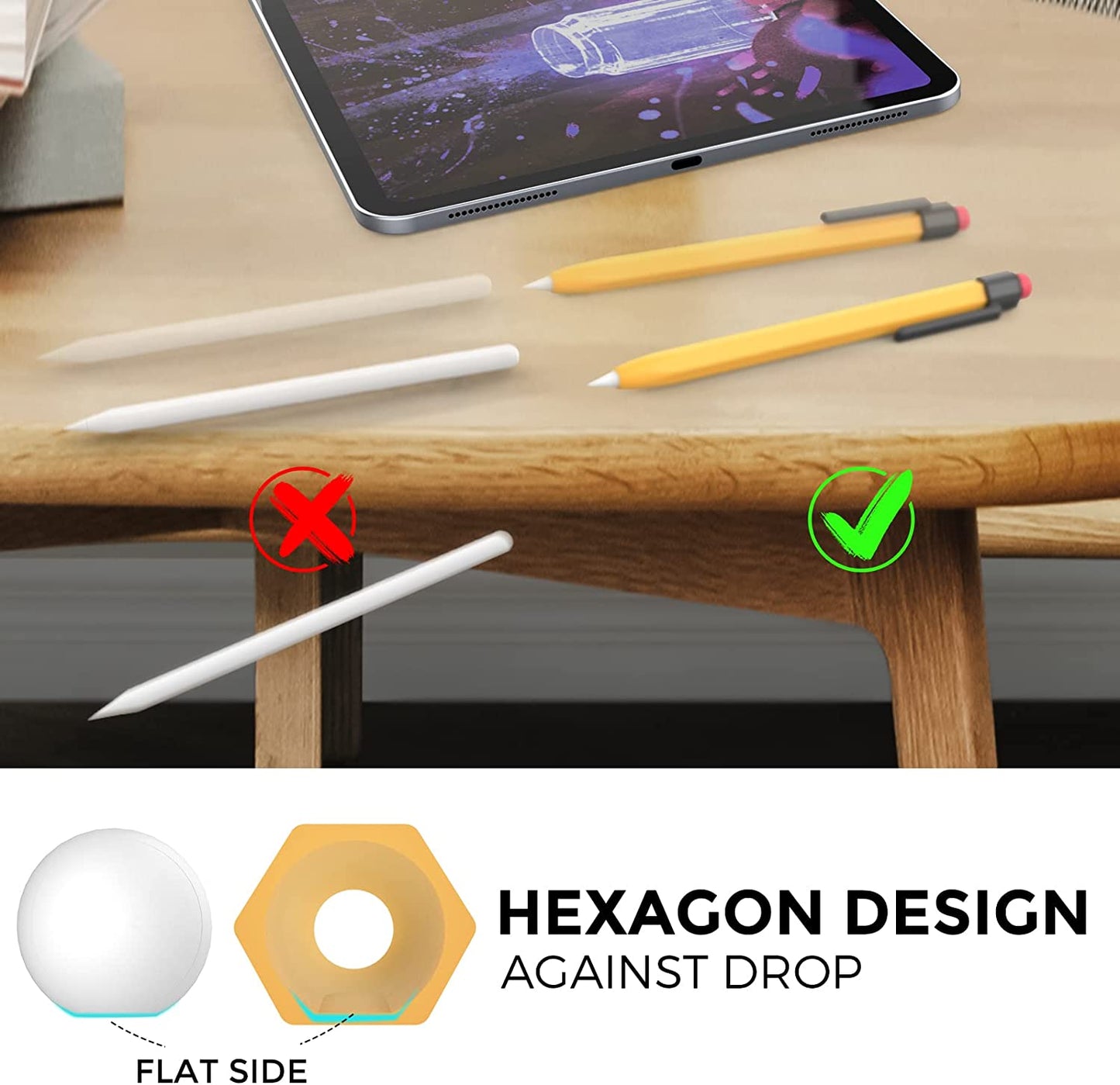 TRONWIN Ipencil Case for Apple Pencil 2Nd Generation Sleeve Silicone Protective Cover Perfect Grip Skin Classic Design with Sturdy Clip Compatible with Apple Pencil 2Nd Generation (Classic)  TRONWIN   