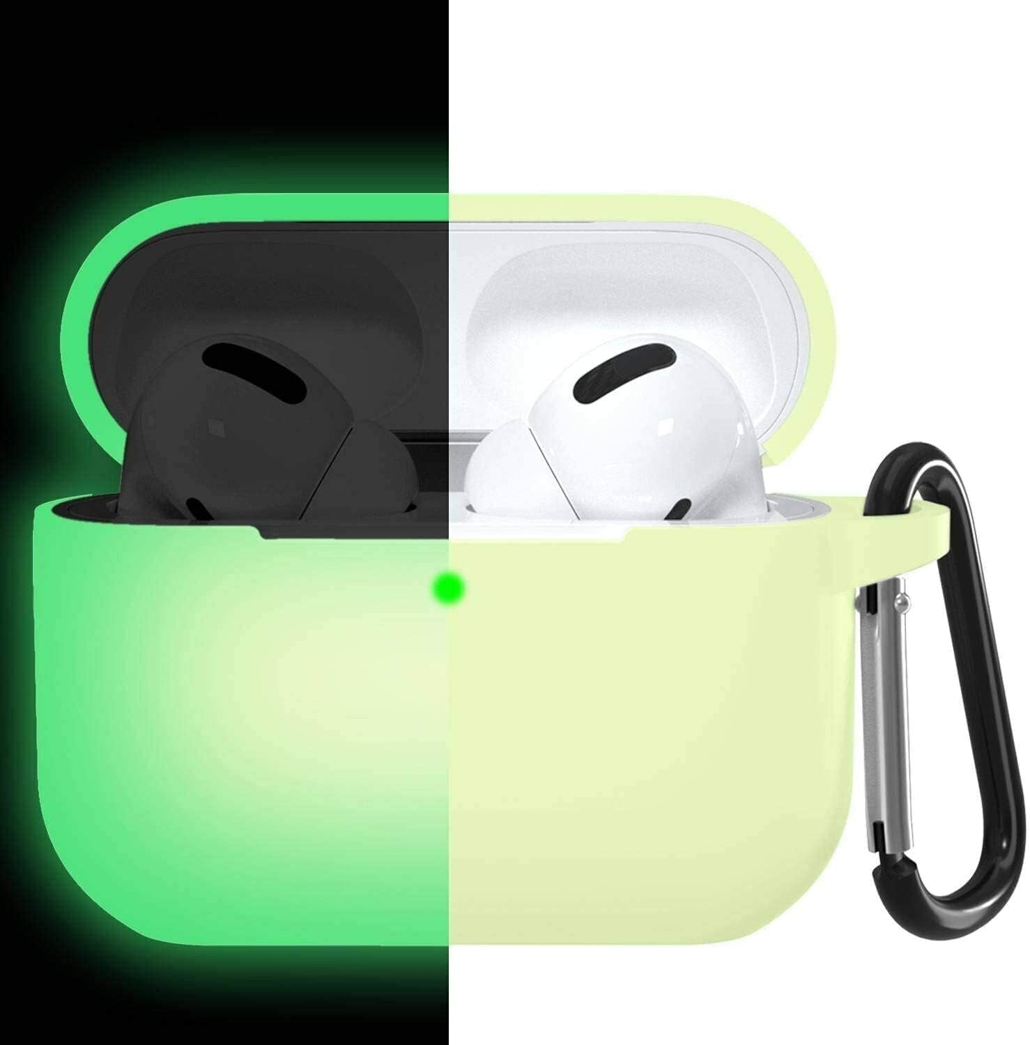 Airpods Pro 2 Case 2Nd Generation (2022) Silicone Shockproof Cover - Glow in the Dark Green  JustEarbuds   