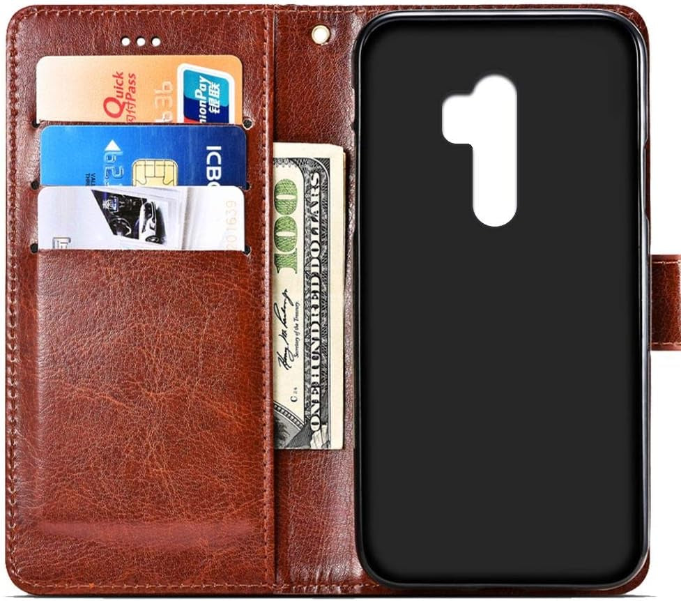 Phone Case for LG G7 Thinq,Smooth Leather Flip Wallet Case with Card Slot,Stand Holder and Magnetic Closure,Lg G7 Thinq Leather Case Cover  SJK-MKS   