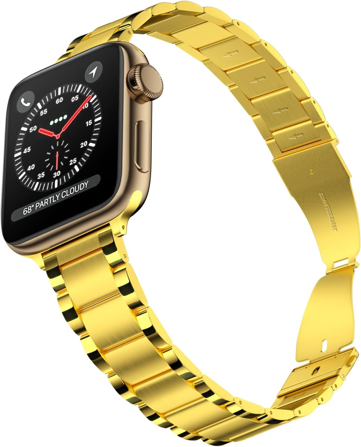 CINORS Metal Dressy Watch Band Compatible with Apple 8 41Mm Iwatch Iphone Rose Gold and Silver Womens Bands 41 40Mm Thin Link Bracelet 38Mm Stainless Steel Watches Strap for Series 7 6 5 4 3 2 1 SE  CINORS All Gold 41 40 38mm 