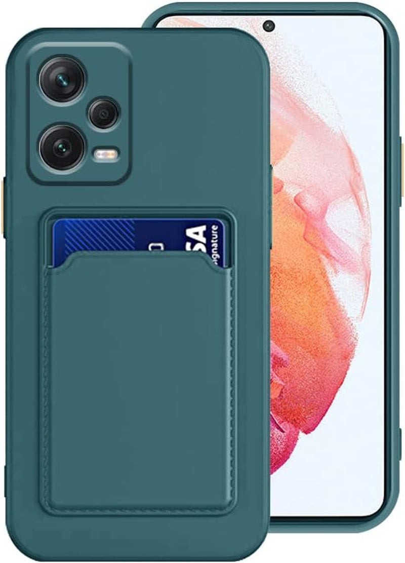 Tiwinxing Compatible with Redmi Note 12 Pro plus Case with Card Holder Shockproof Phone Cases for Xiaomi Redmi Note 12 Pro plus Anti-Scratch Silicone TPU Redmi Note 12 Pro plus Cases (Grey)  Tiwinxing Dark Green  